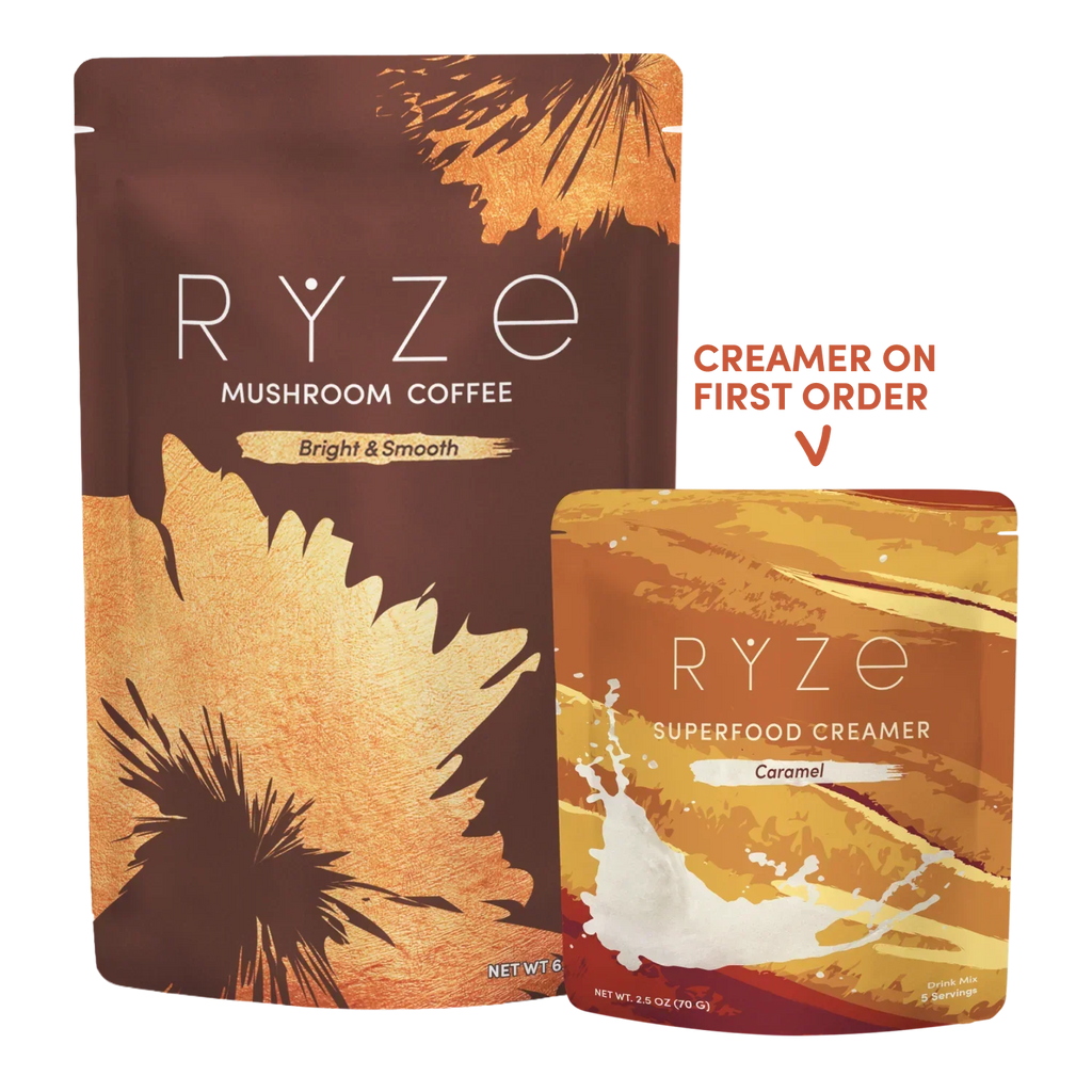Mushroom Coffee + Caramel Creamer Set H1 Pw