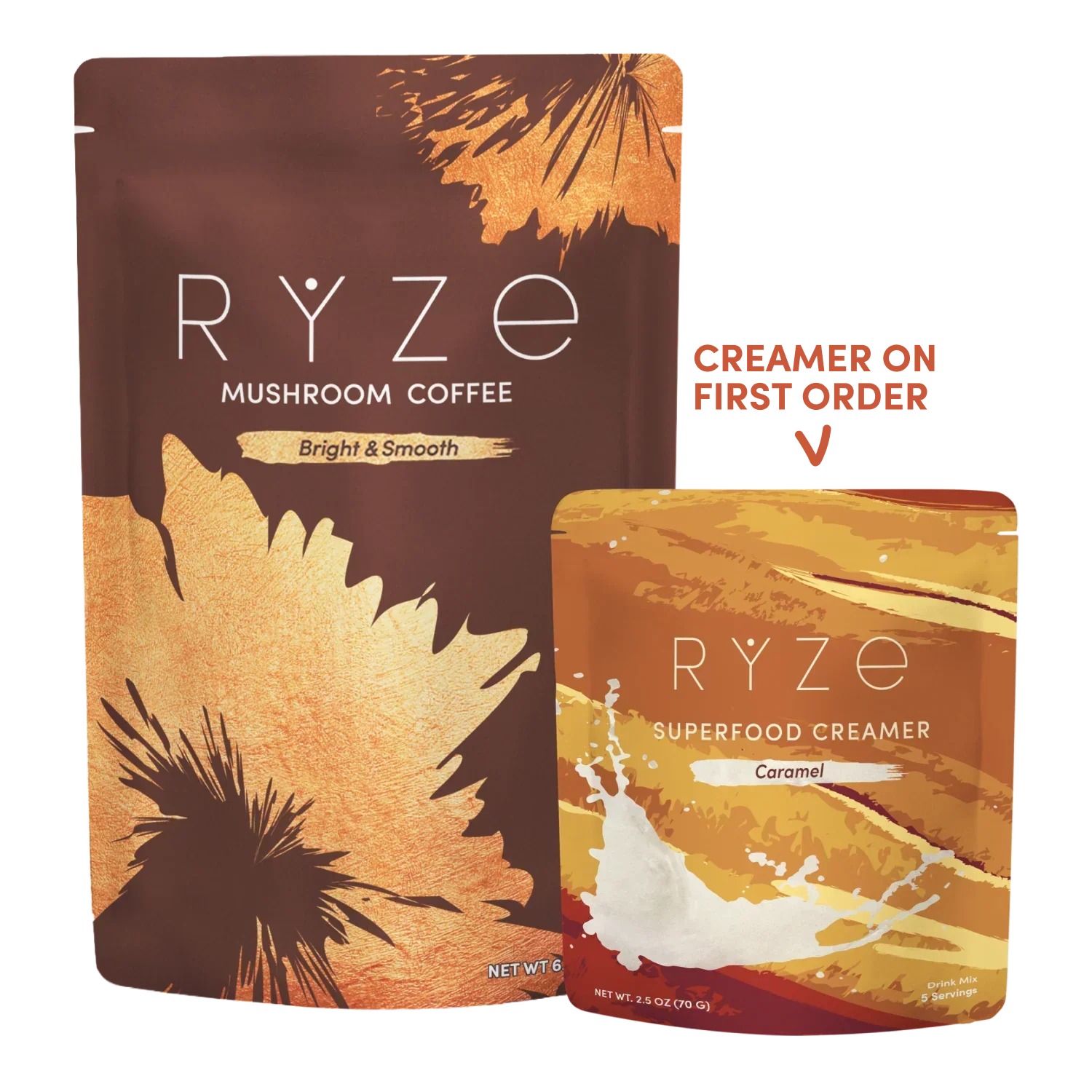 Mushroom Coffee + Caramel Creamer Set H1 Pw