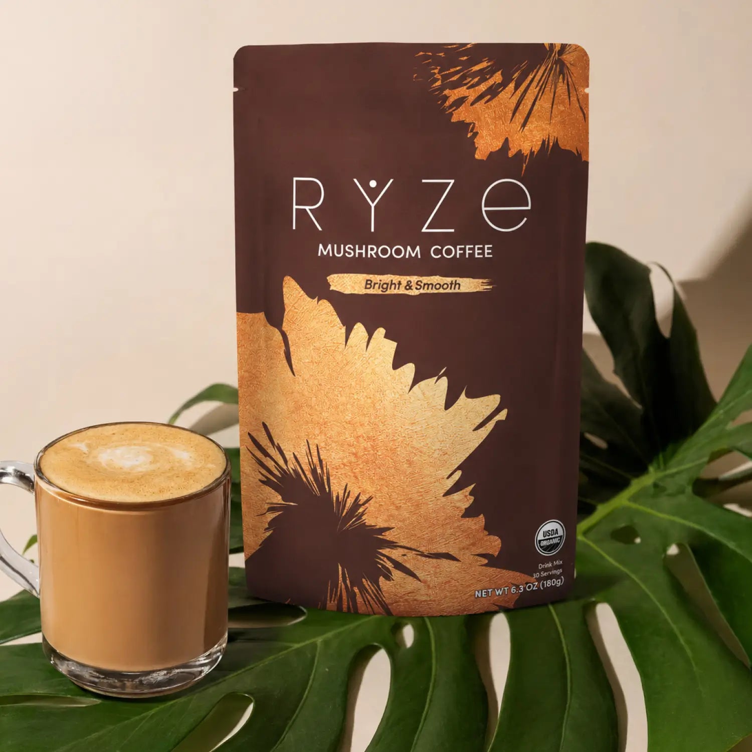 Mushroom Coffee — Organic Instant Coffee with Cordyceps & Reishi, 30 Servings G5 m8