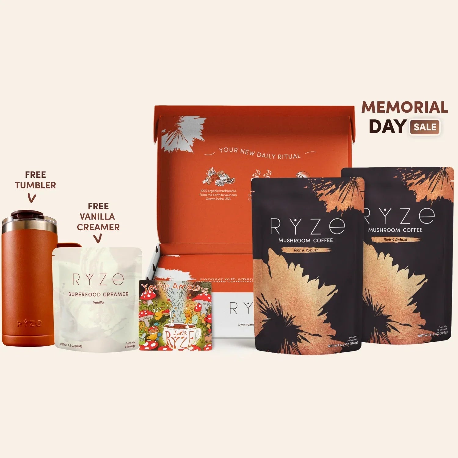 Mushroom Coffee Dark Roast Starter Kit 60 Serving I1 WF