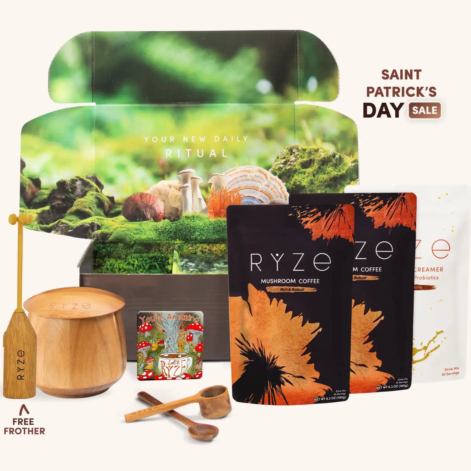 Mushroom Coffee Ritual Set W5 3s