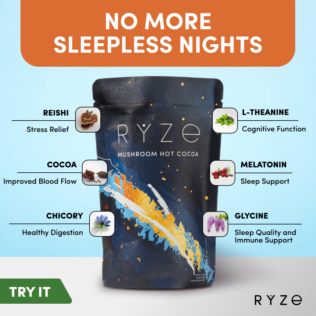 Hot Cocoa - with 6 Sleep Superfoods to Help Fall Asleep and Stay Asleep X1 bG